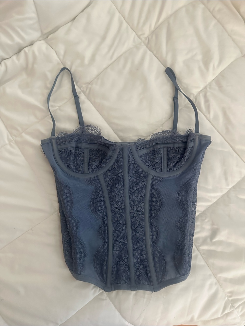Urban Outfitters Light Blue Out From Under Modern Love Corset Size Small